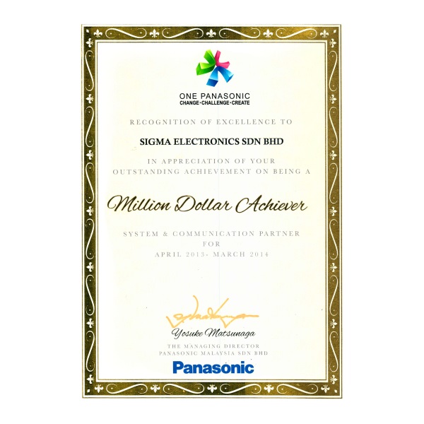 Panasonic - Million Dollar Achiever