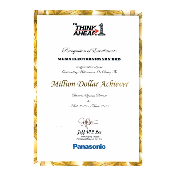 Panasonic - Million Dollar Achiever