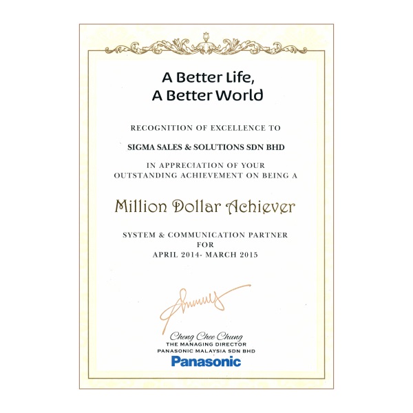 Panasonic - Million Dollar Achiever