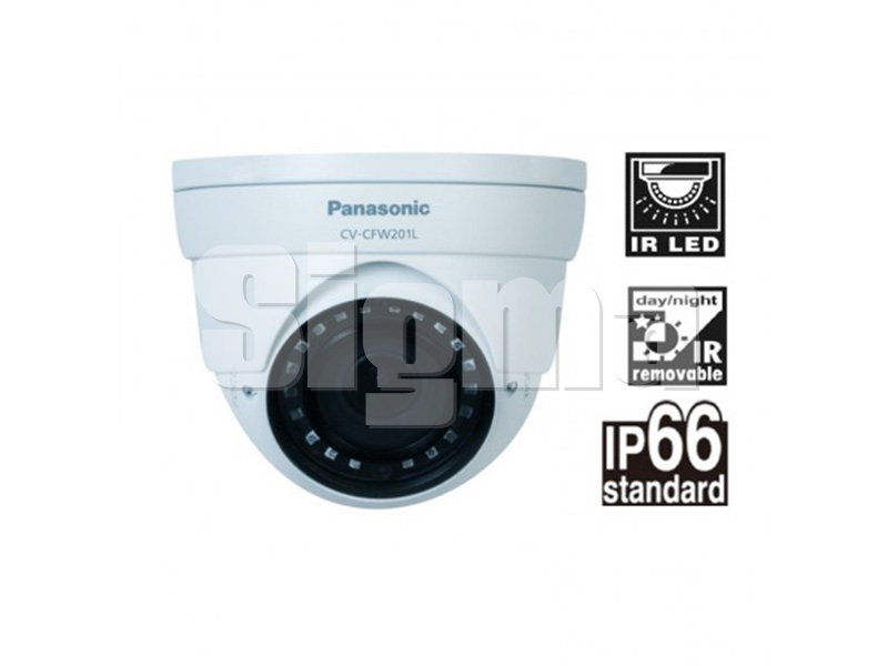 Panasonic CV-CFW201L HD Analog Day/ Night Vari-Focal IR Dome Camera